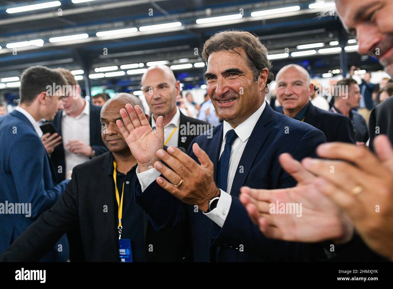 Christian Jacob, presidente del partito francese di destra Les Republicains (LR) durante l'annuale 'Campus des Jeunes Republicains' (giovani repubblicani Foto Stock