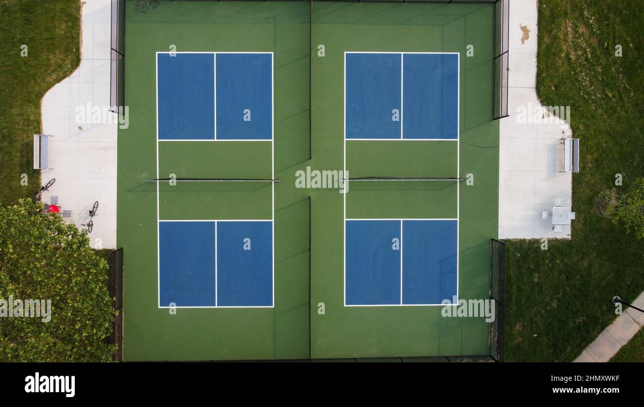 Campi da pickleball di nuova costruzione presso l'East Lions Community Center di Londra, Ontario, Canada. Luke Durda/Alamy Foto Stock