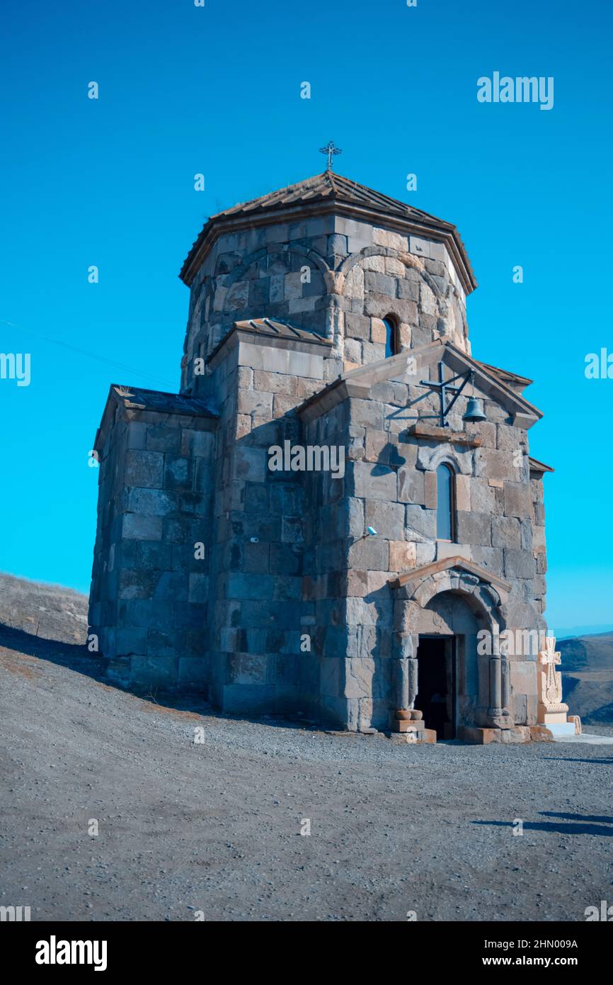 Chiesa di Voscesar. Chiesa di San Astvatsatsin Voscettaro, Provincia di Tavush, Armenia Foto Stock