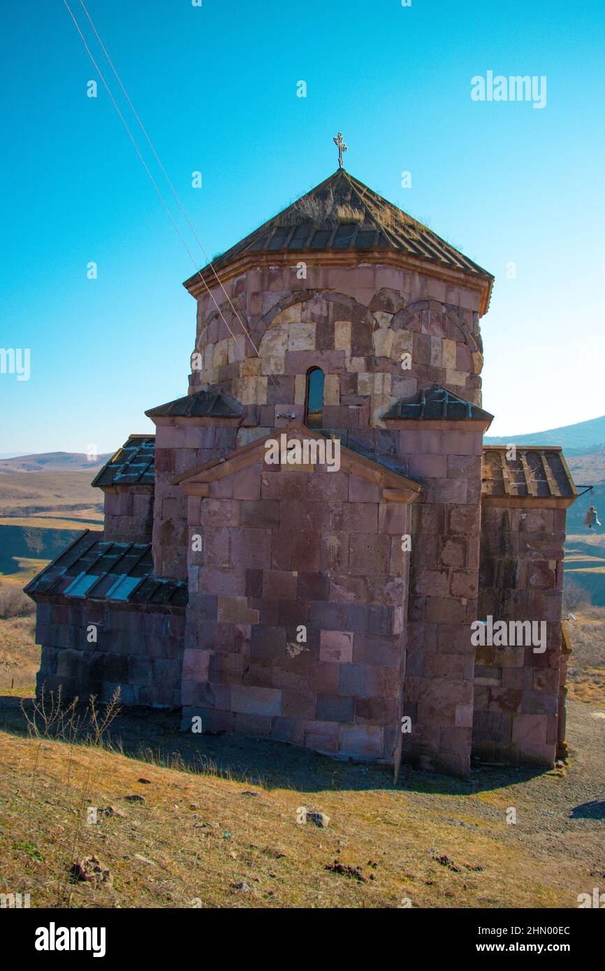 Chiesa di Voscesar. Chiesa di San Astvatsatsin Voscettaro, Provincia di Tavush, Armenia Foto Stock
