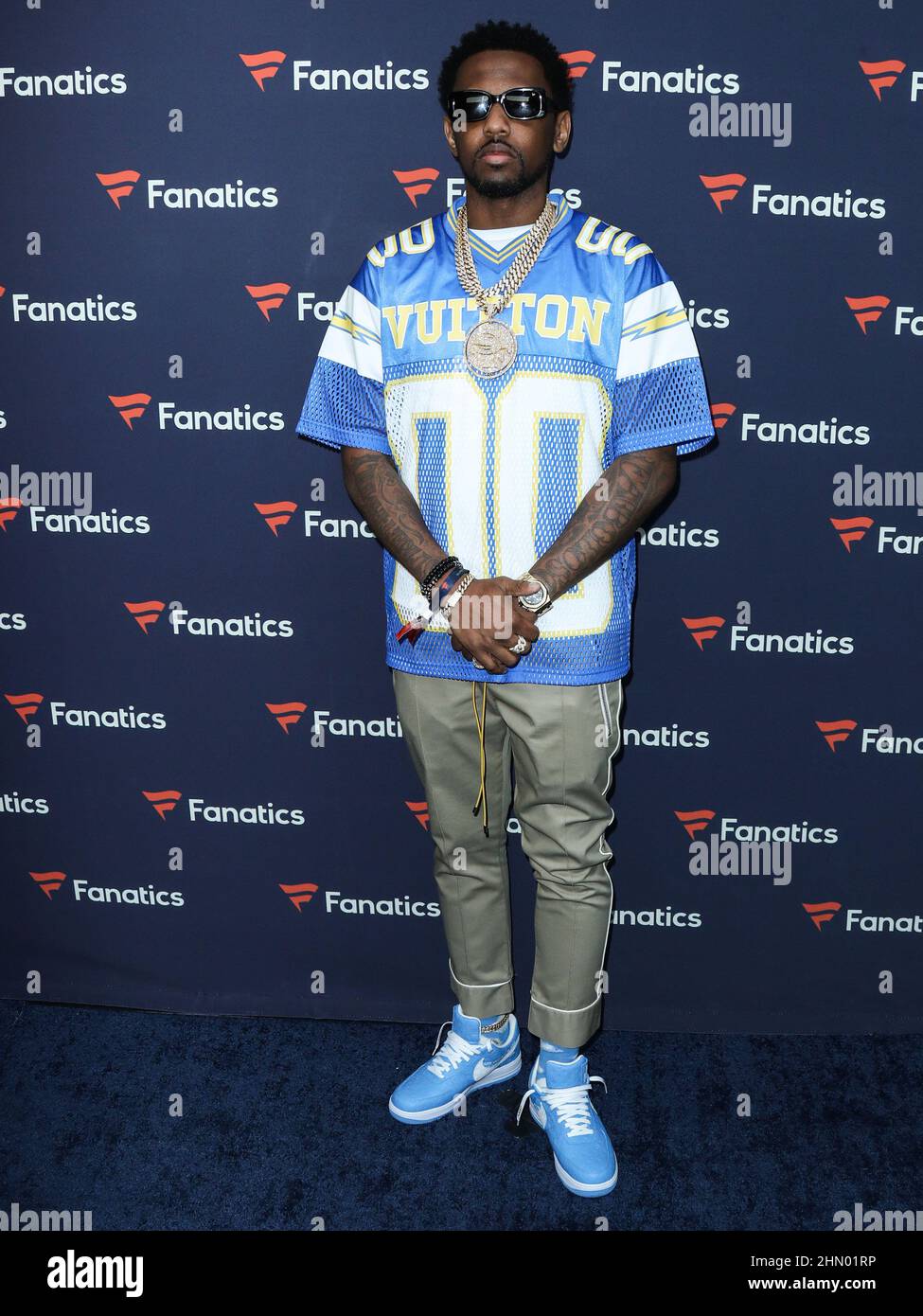 CULVER CITY, LOS ANGELES, CALIFORNIA, USA - 12 FEBBRAIO: Il rapper americano Fabolous (John David Jackson) arriva al fanatico di Michael Rubin, il Super Bowl Party 2022, tenutosi alle 3Labs del 12 febbraio 2022 a Culver City, Los Angeles, California, Stati Uniti. (Foto di Xavier Collin/Image Press Agency/Sipa USA) Foto Stock