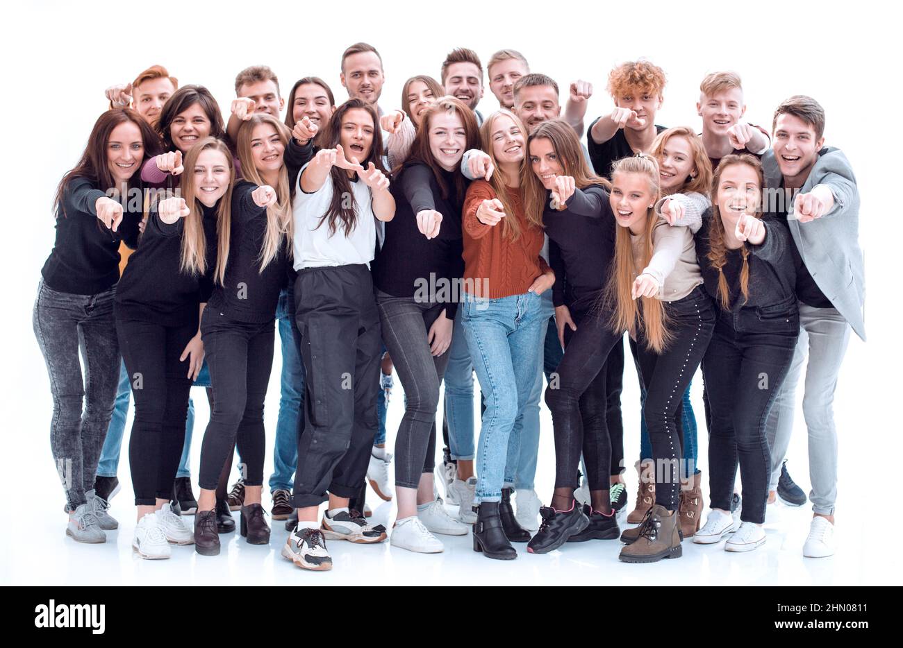 un grande gruppo di giovani gay che stanno insieme Foto Stock