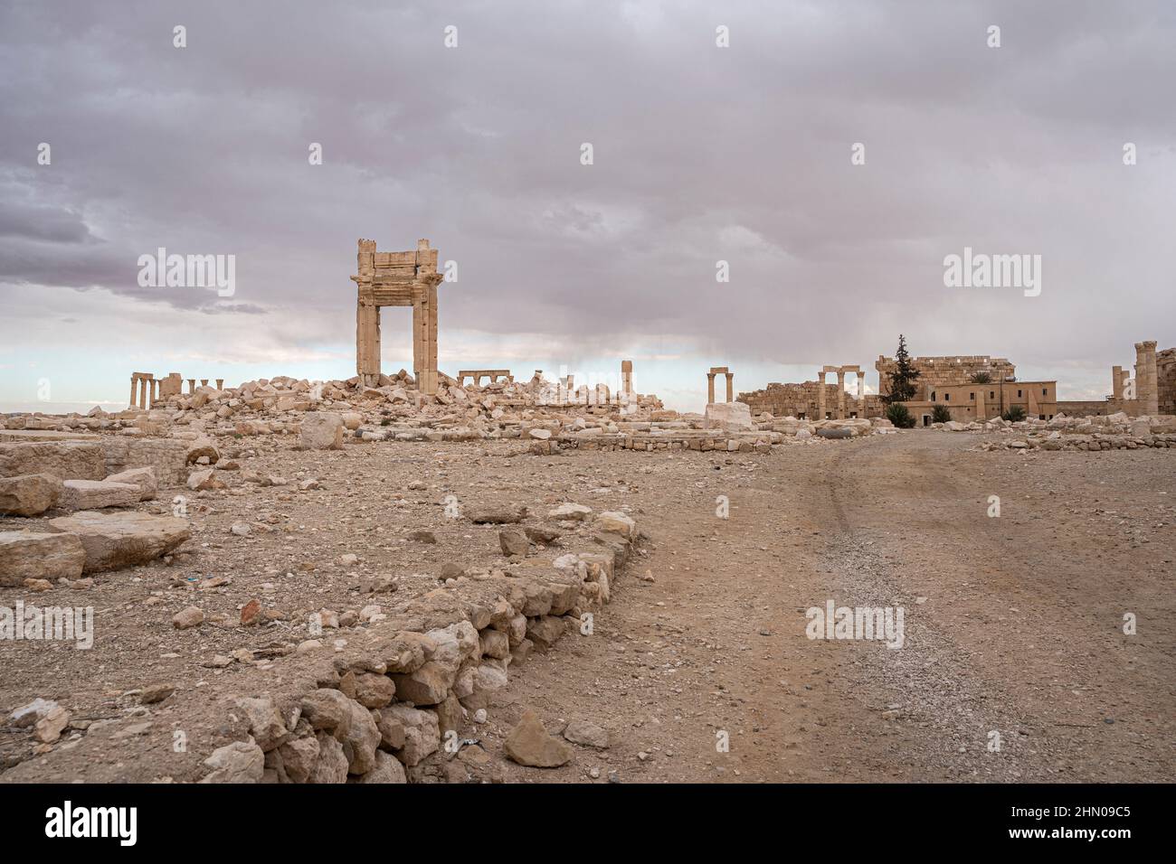 L'antica città di Palmyra in Siria Foto Stock