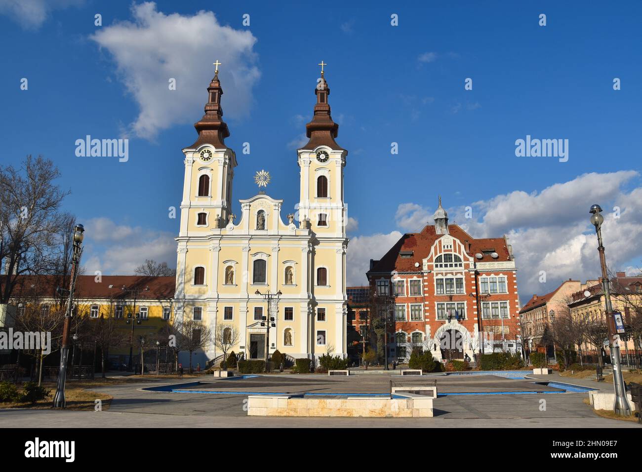 Miskolc, una grande città dell'Ungheria settentrionale: Chiesa di Minorit (Nagyboldogasszony) Foto Stock