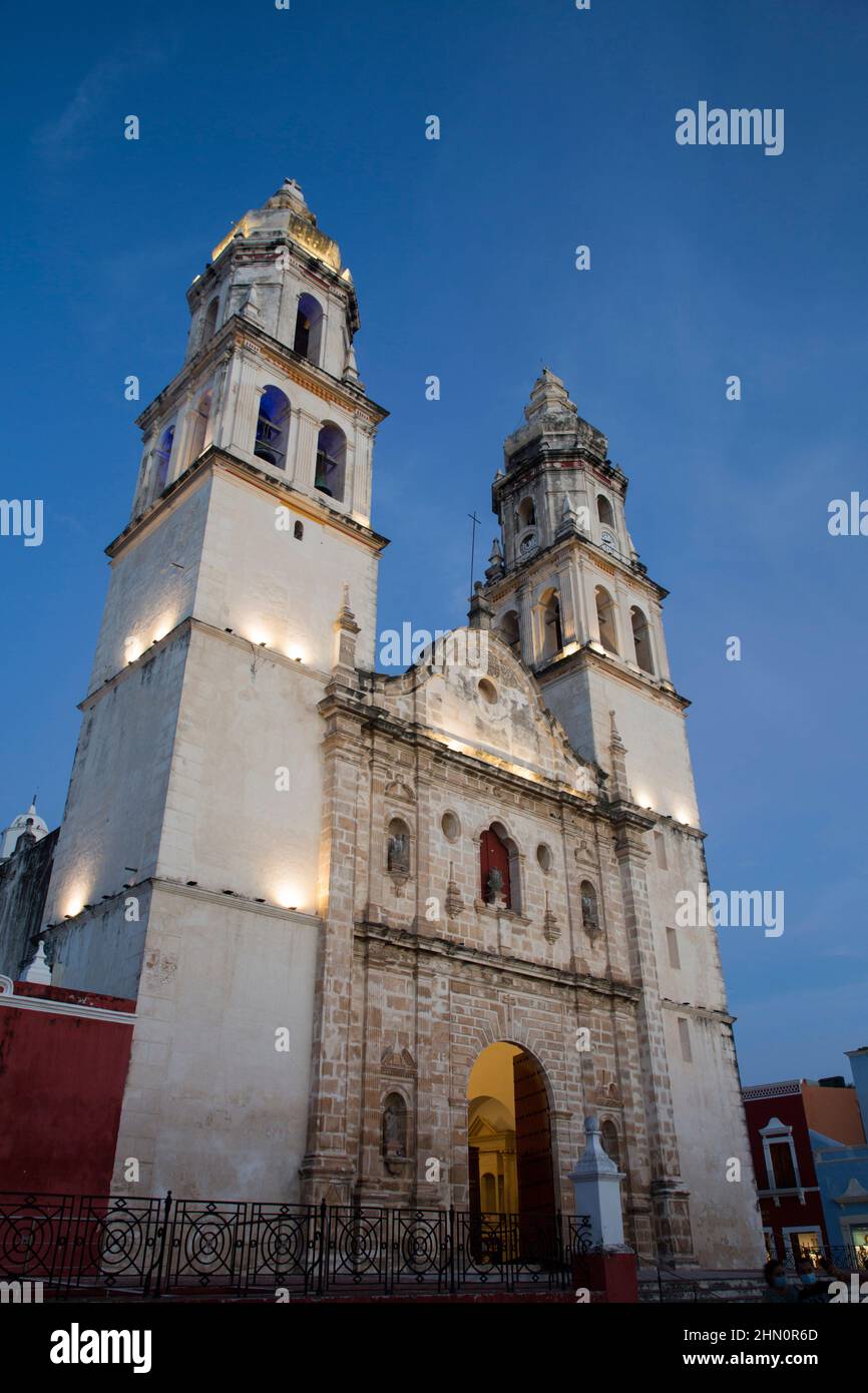 Cattedrale di nostra Signora dell'Immacolata Concezione, Città Vecchia, Sito UNESCO, San Francisco de Campeche, Stato di Campeche, Messico Foto Stock