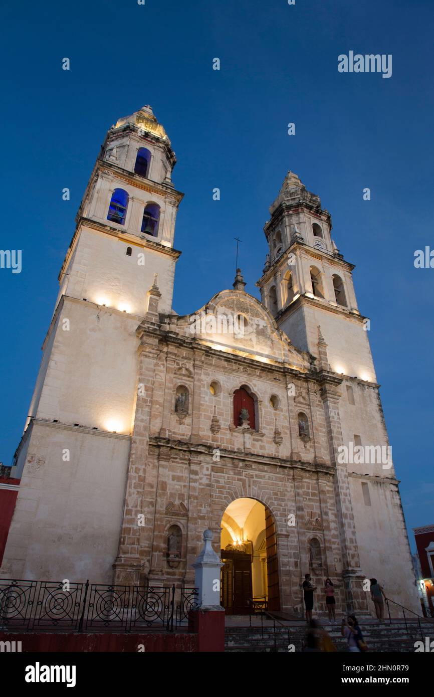 Cattedrale di nostra Signora dell'Immacolata Concezione, Città Vecchia, Sito UNESCO, San Francisco de Campeche, Stato di Campeche, Messico Foto Stock