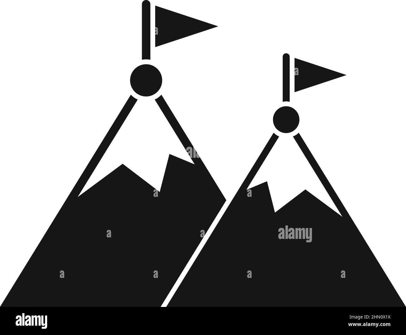 Grande montagna bersaglio icona semplice vettore. Opportunità di successo Illustrazione Vettoriale
