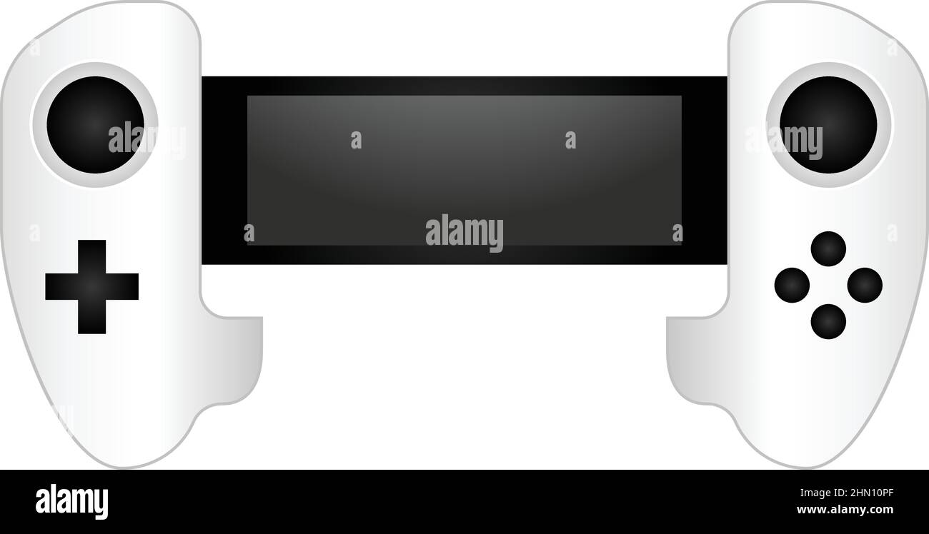 Joystick gadget icona vettore cartoon. Pulsante di riproduzione Illustrazione Vettoriale