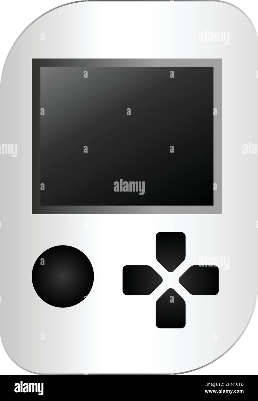 Vettore cartoon icona console di gioco portatile. Comando a joystick Illustrazione Vettoriale