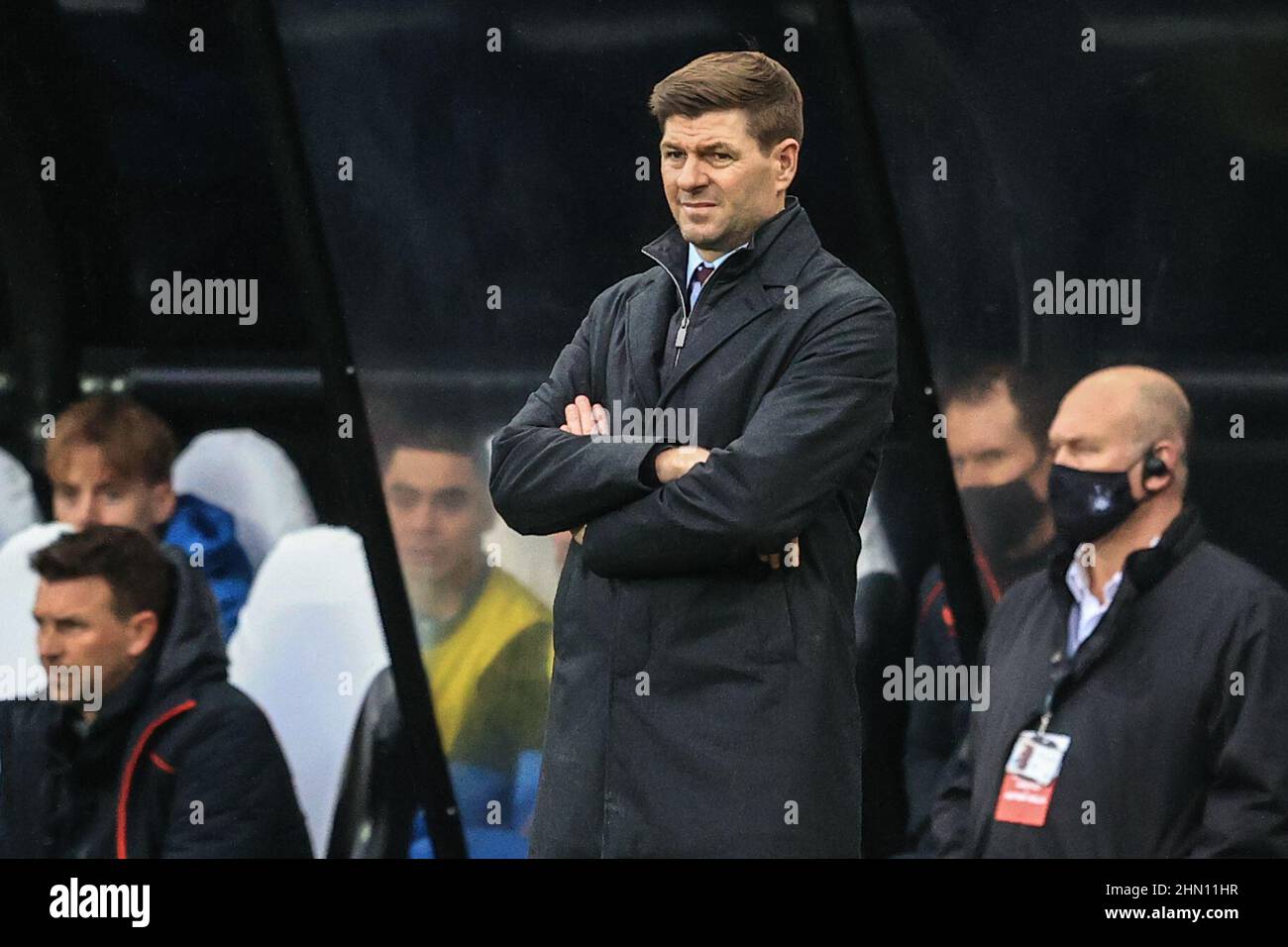 Steven Gerrard manager di Aston Villa durante il gioco Foto Stock