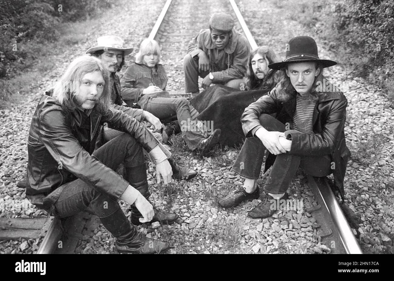 ALLMAN BROTHERS Foto promozionale del gruppo rock americano circa 1970 Foto Stock