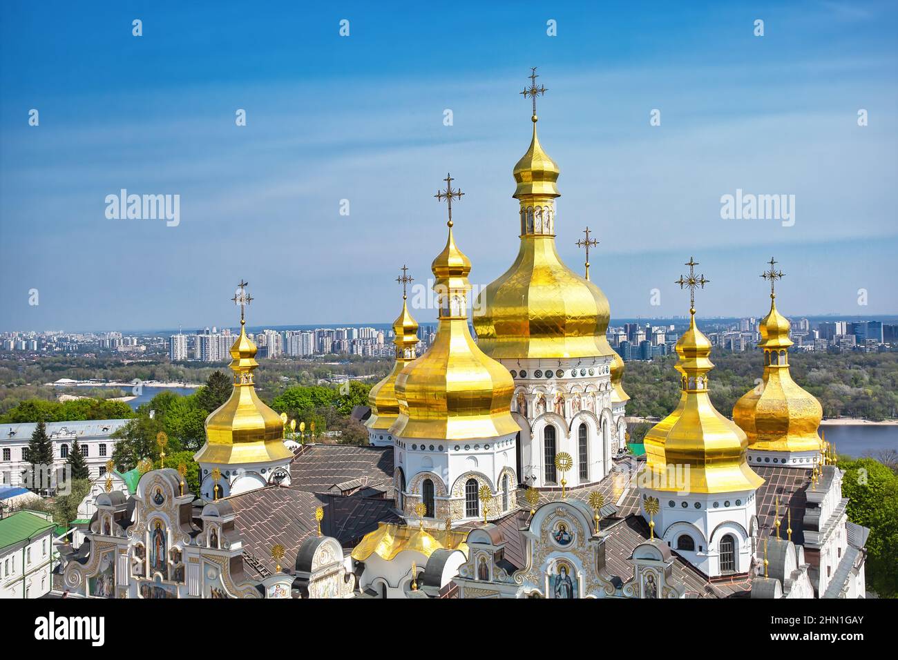 Vista aerea di Kiev Pechersk Lavra Foto Stock