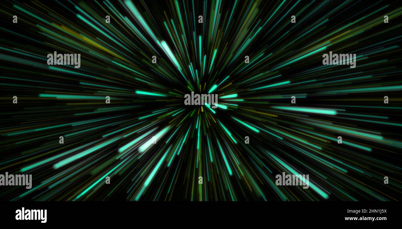 Space Travel in Outer Space Science Fiction Concept Foto Stock