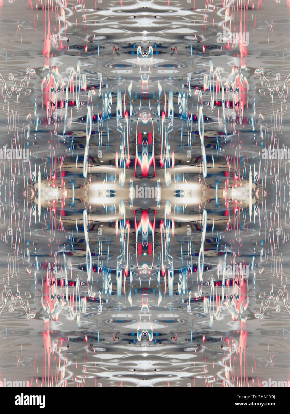 Increspature e riflessi nel fiume Cherwell a Oxford - visualizzazione astratta t1 Foto Stock