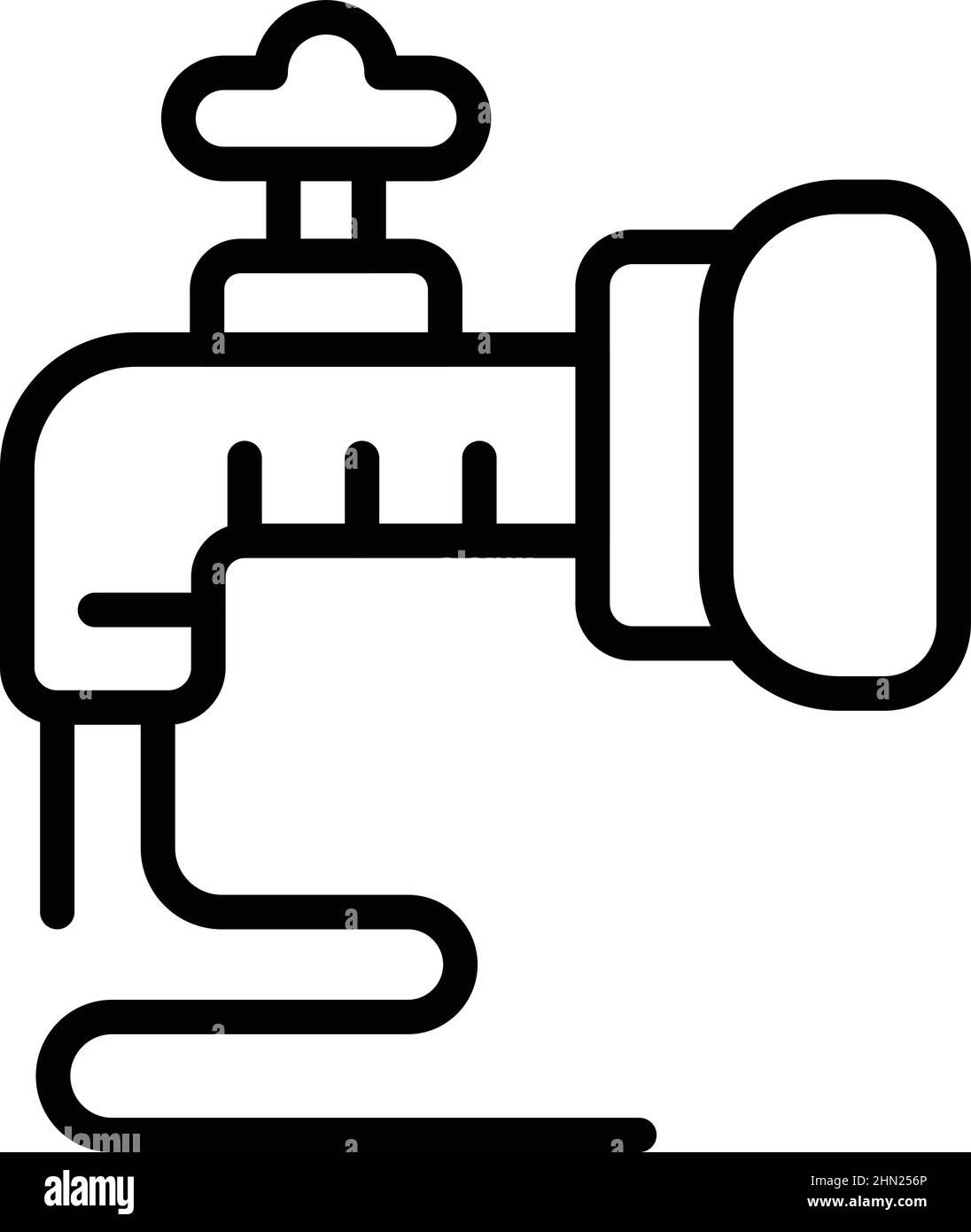 Acqua rubinetto lavaggio icona vettore contorno. Servizio a domicilio. Società di pulizia Illustrazione Vettoriale