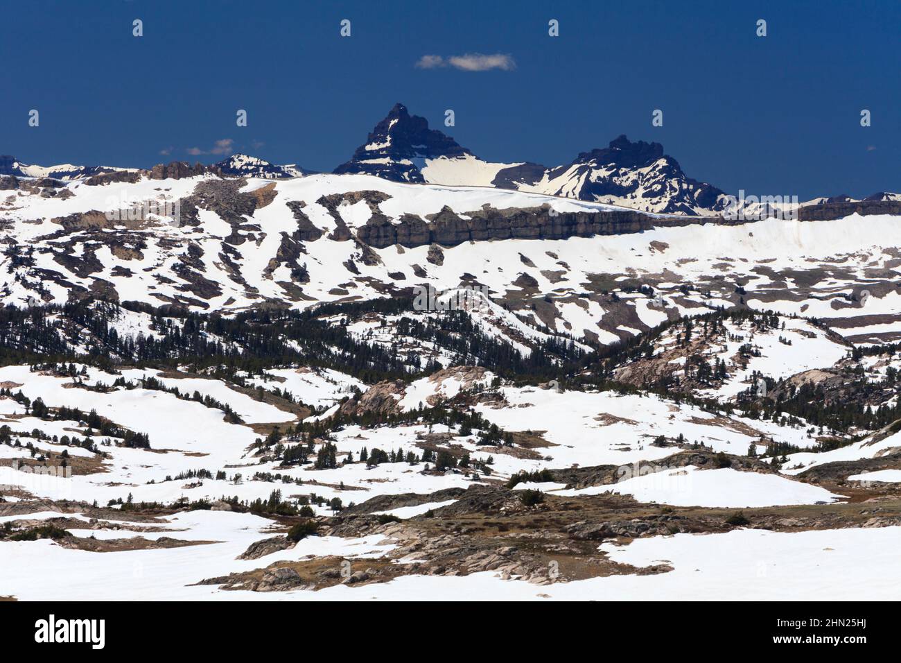 Beartooth Mountains, tratto da Beartooth Pass, Beartooth Highway, Montana Foto Stock