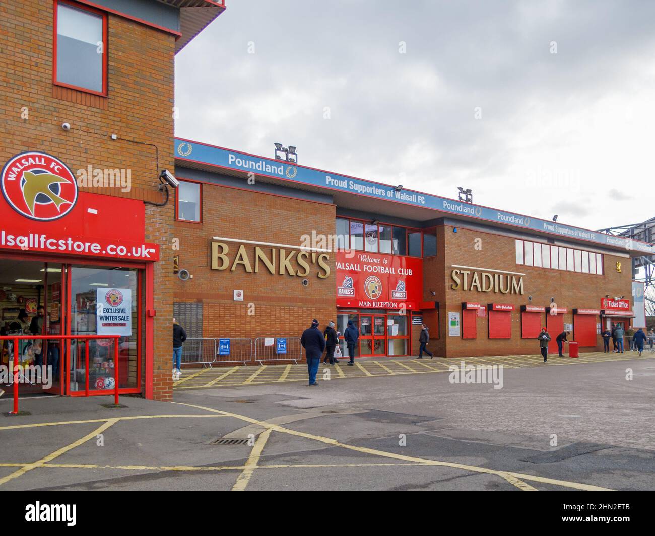 L'esterno dello Stadio Bescot, Walsall Foto Stock