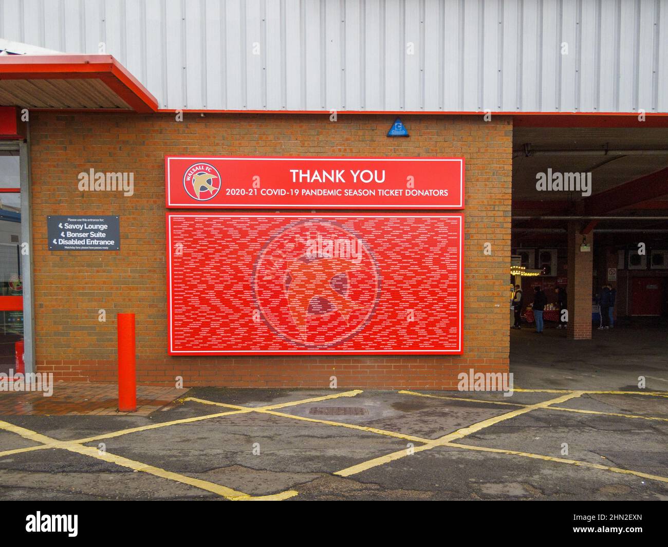 L'esterno dello Stadio Bescot, Walsall Foto Stock