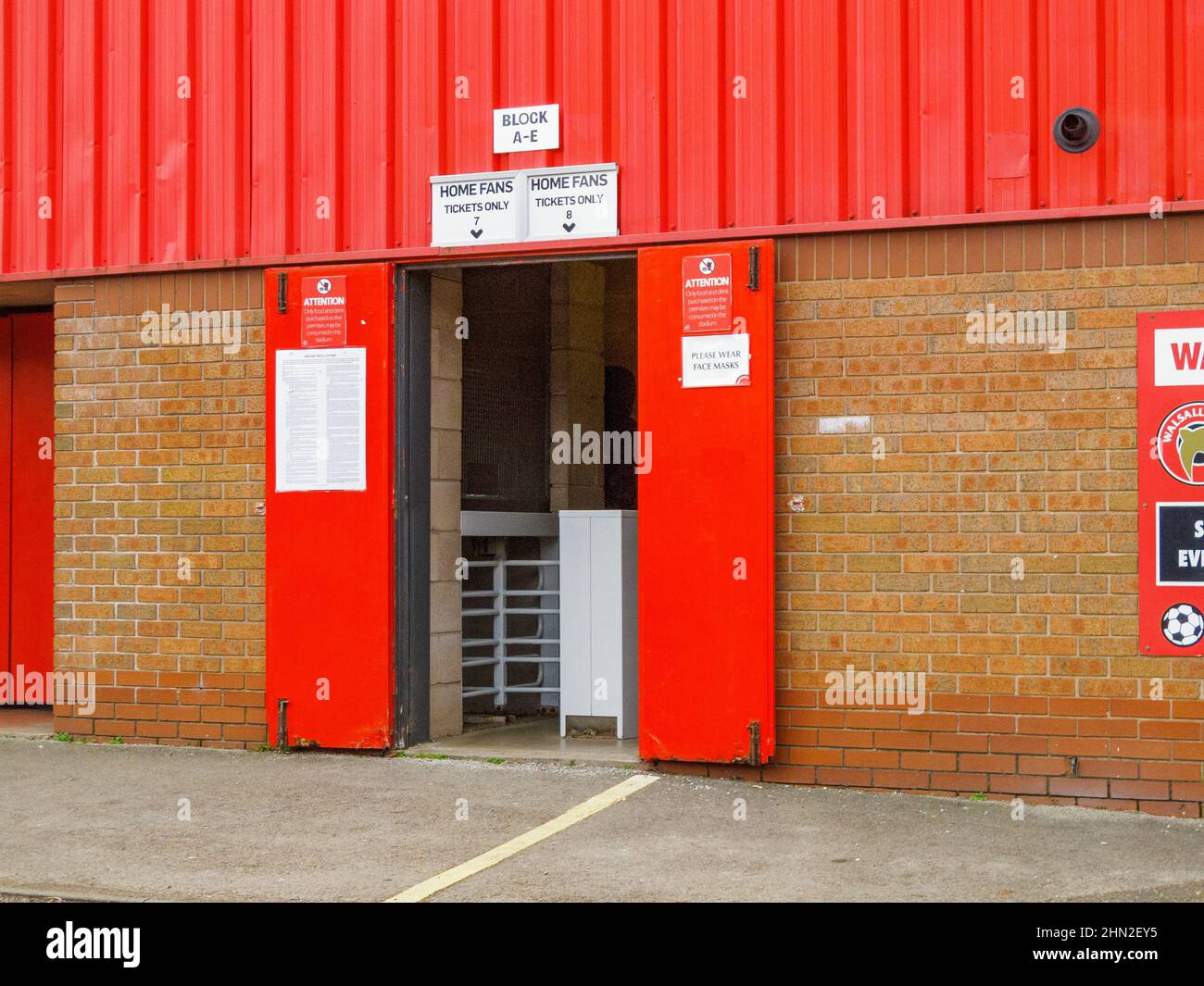 L'esterno dello Stadio Bescot, Walsall Foto Stock