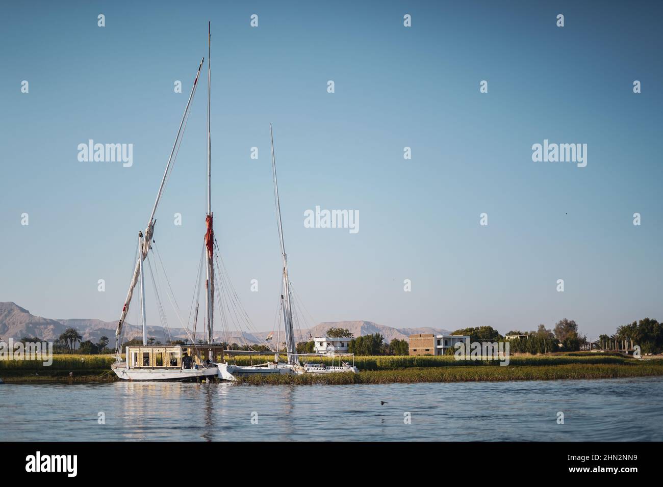 Crociera sul Nilo vicino a Luxor, Egitto Foto Stock