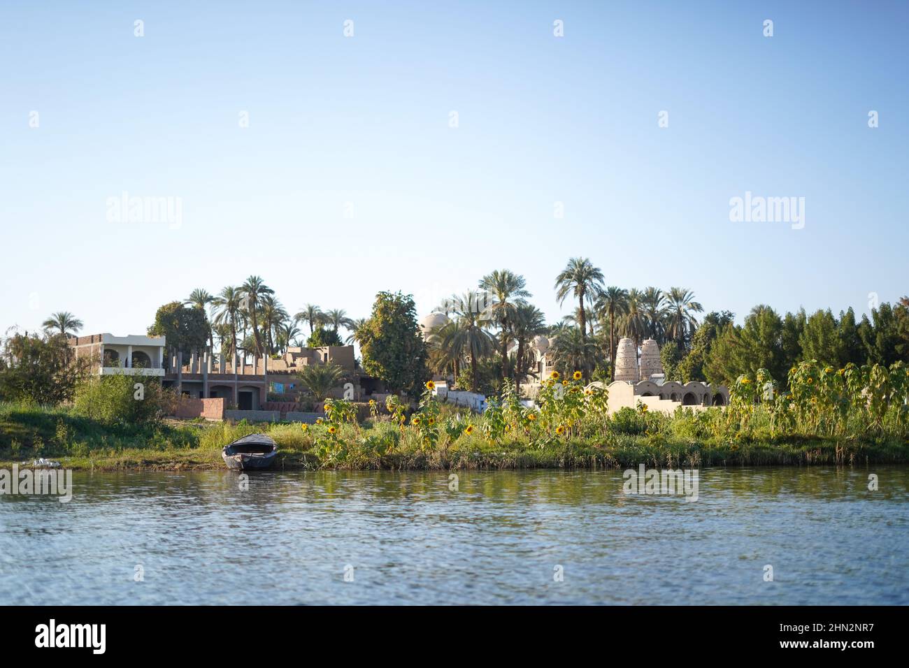 Crociera sul Nilo vicino a Luxor, Egitto Foto Stock