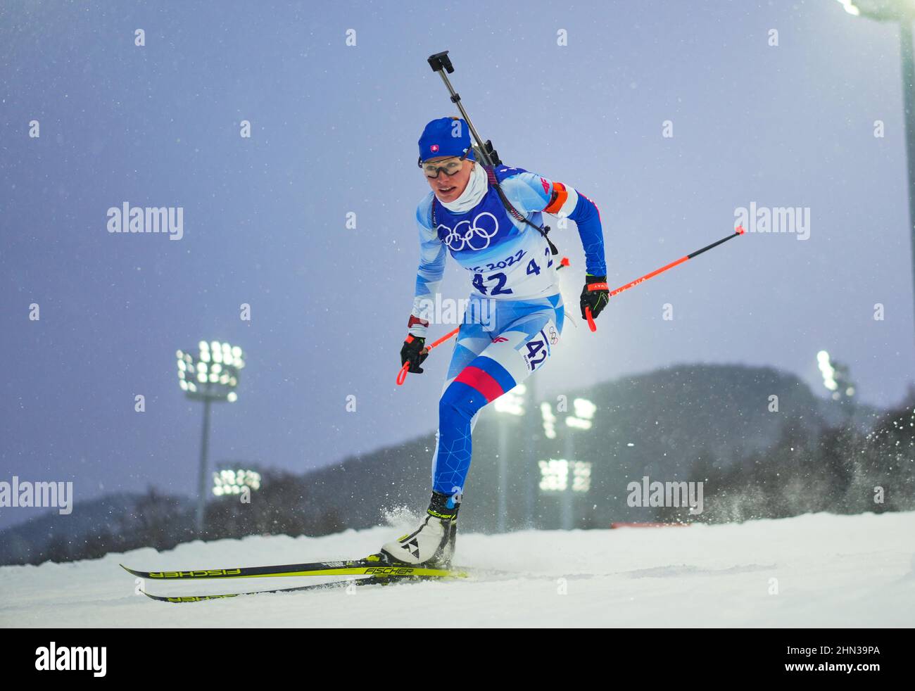 Zhangjiakou, Cina, 2022 Olimpiadi invernali, 13 febbraio 2022: Ivona Fialkova dalla Slovacchia durante il Biathlon al Parco neve di Zhangjiakou. Prezzo Kim/CSM. Foto Stock