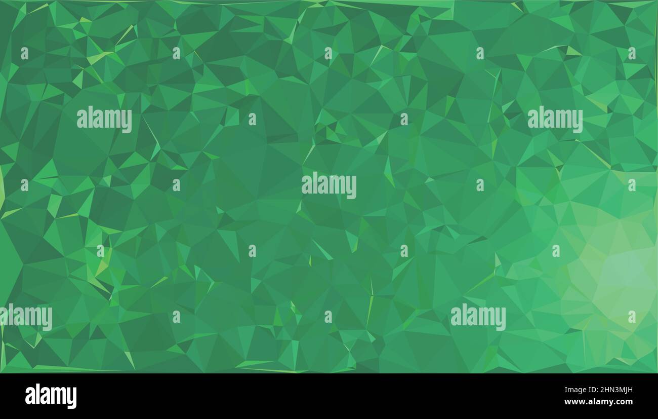 Sfondo a forma di triangolo verde astratto. Sfondo astratto di triangoli, disegno vettoriale. Illustrazione Vettoriale