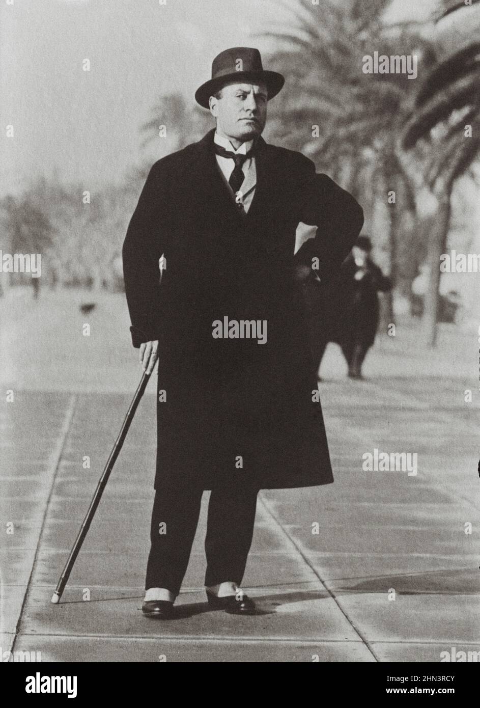 Foto d'epoca di Benito Mussolini. 1920-1930s Benito Amilcare Andrea Mussolini (1883-1945) è stato un politico e giornalista italiano che ha fondato e le Foto Stock