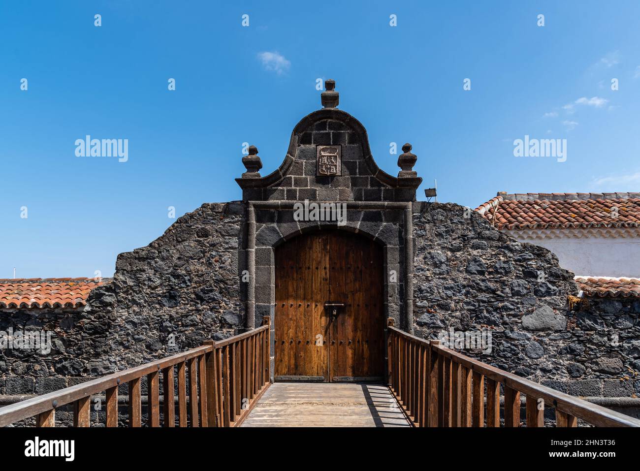 La fortezza Castillo de Santa Catalina, Santa Cruz de la Palma, la Palma, Isole Canarie, Spagna Foto Stock