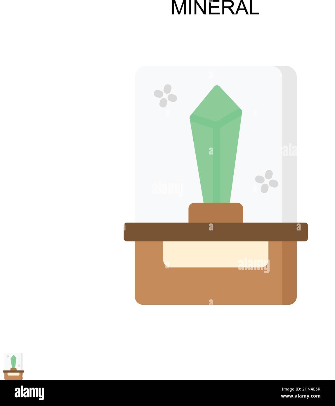 Icona del vettore minerale semplice. Modello di disegno del simbolo di illustrazione per l'elemento dell'interfaccia utente mobile Web. Illustrazione Vettoriale