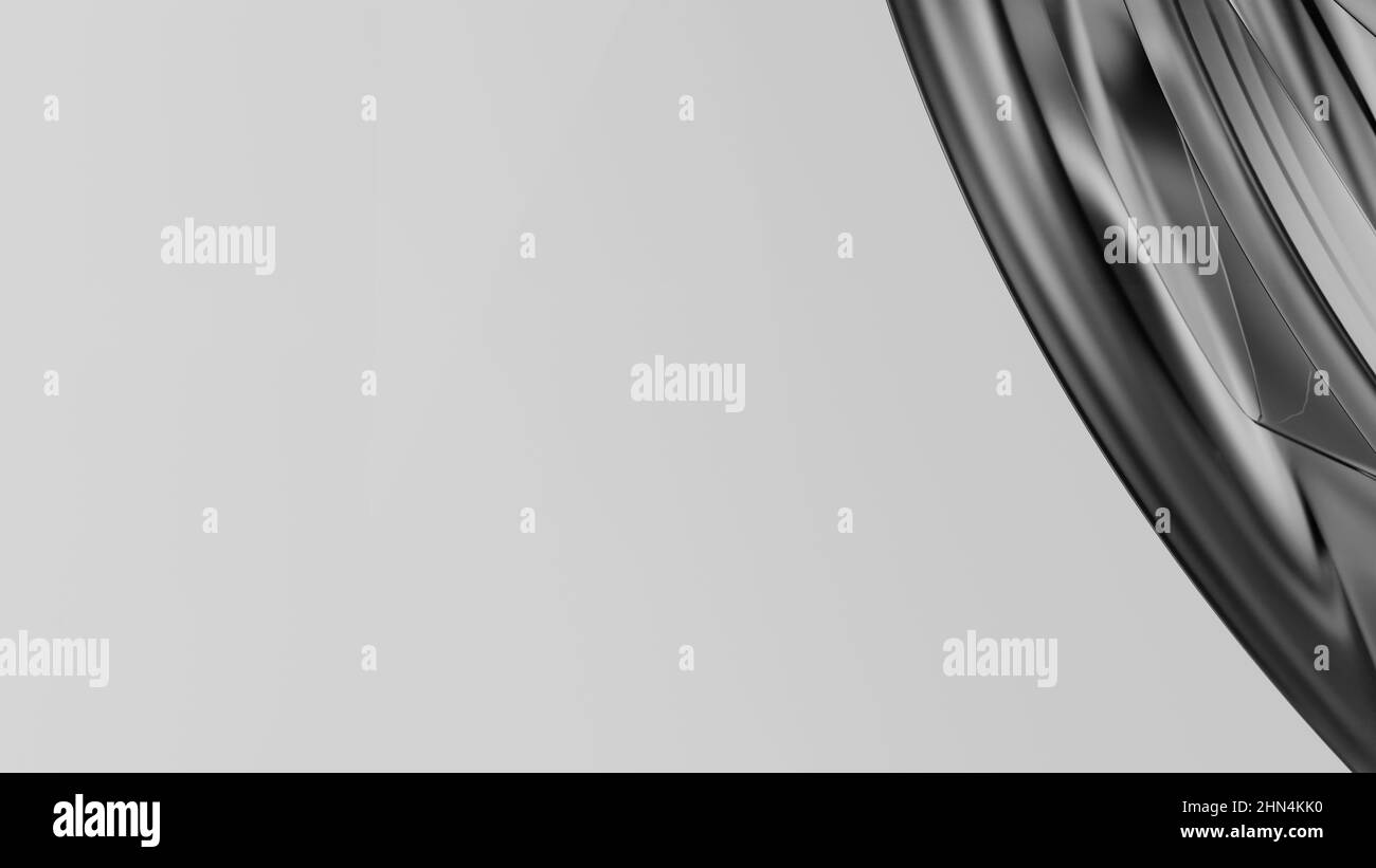 Sfondo astratto colorato con forme ondulate e spazio negativo per la copia - 3D llustration (rendering) Foto Stock