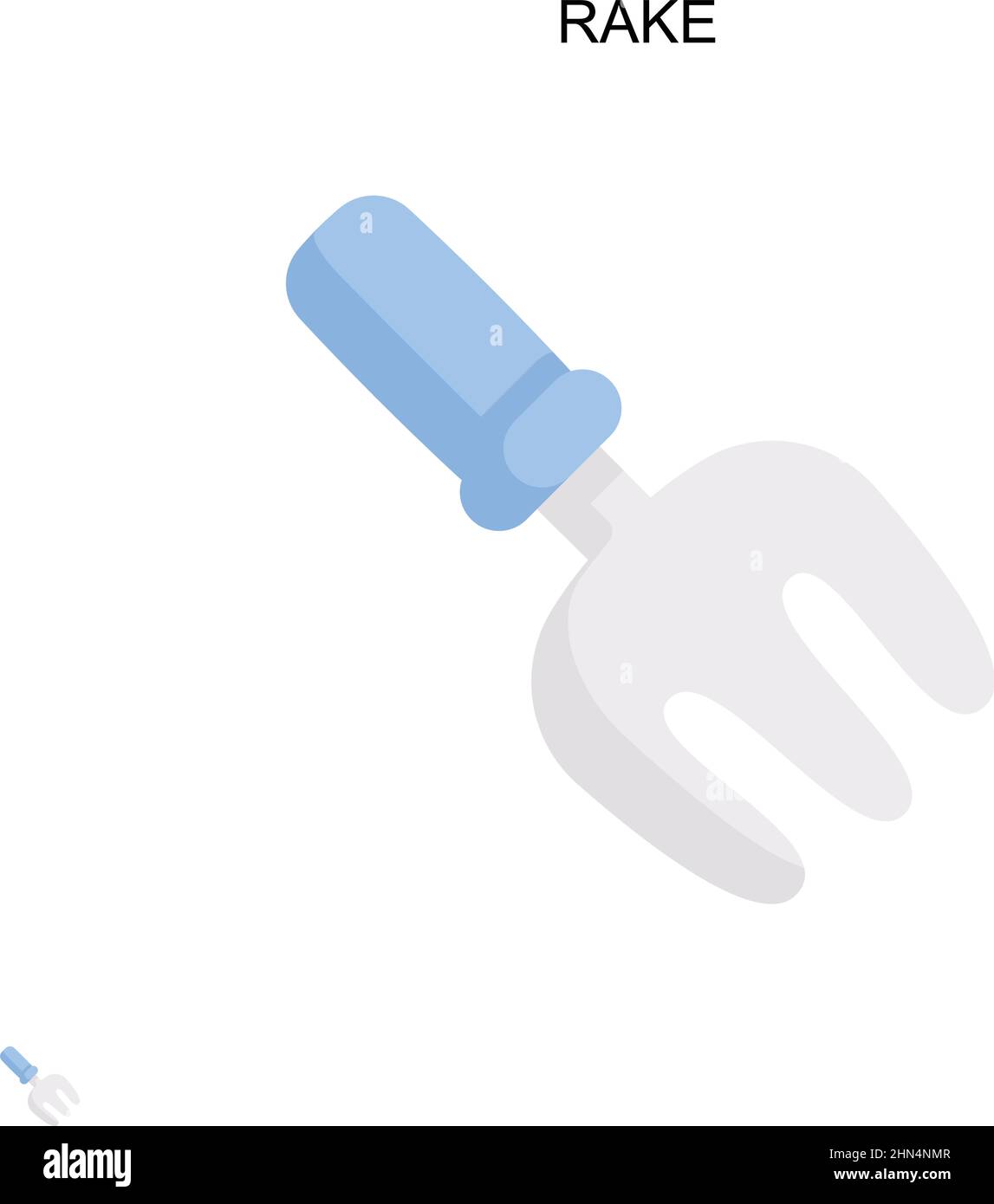 Icona Rake Simple Vector. Modello di disegno del simbolo di illustrazione per l'elemento dell'interfaccia utente mobile Web. Illustrazione Vettoriale