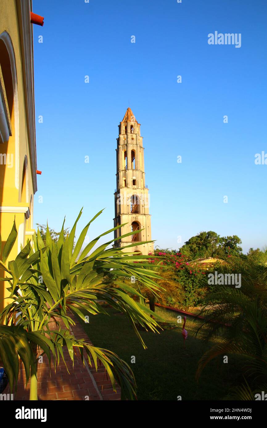 Torre della piantagione Manaca Iznaga nella Valle de los Ingenios, Cuba Foto Stock