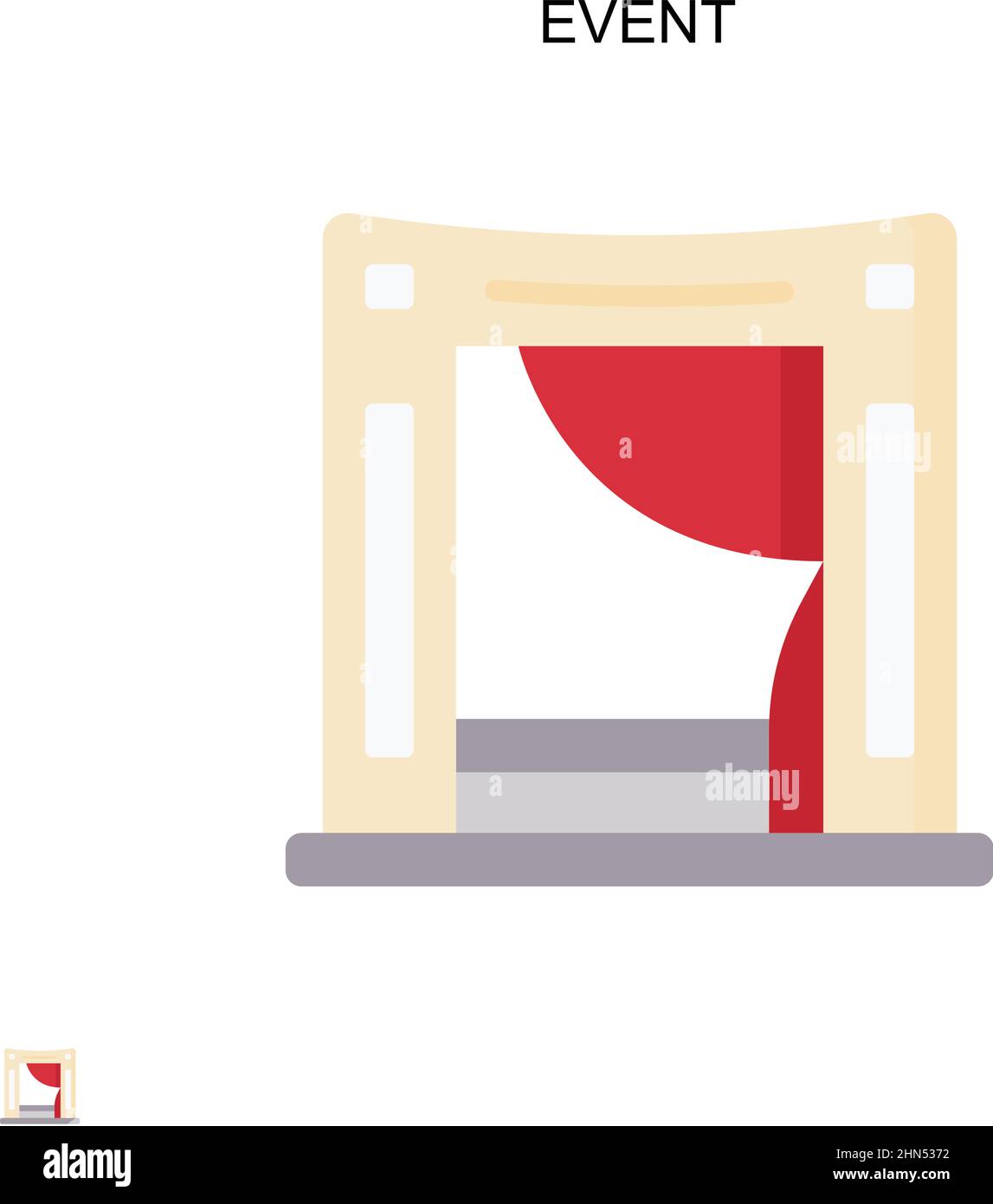 Icona vettore semplice evento. Modello di disegno del simbolo di illustrazione per l'elemento dell'interfaccia utente mobile Web. Illustrazione Vettoriale