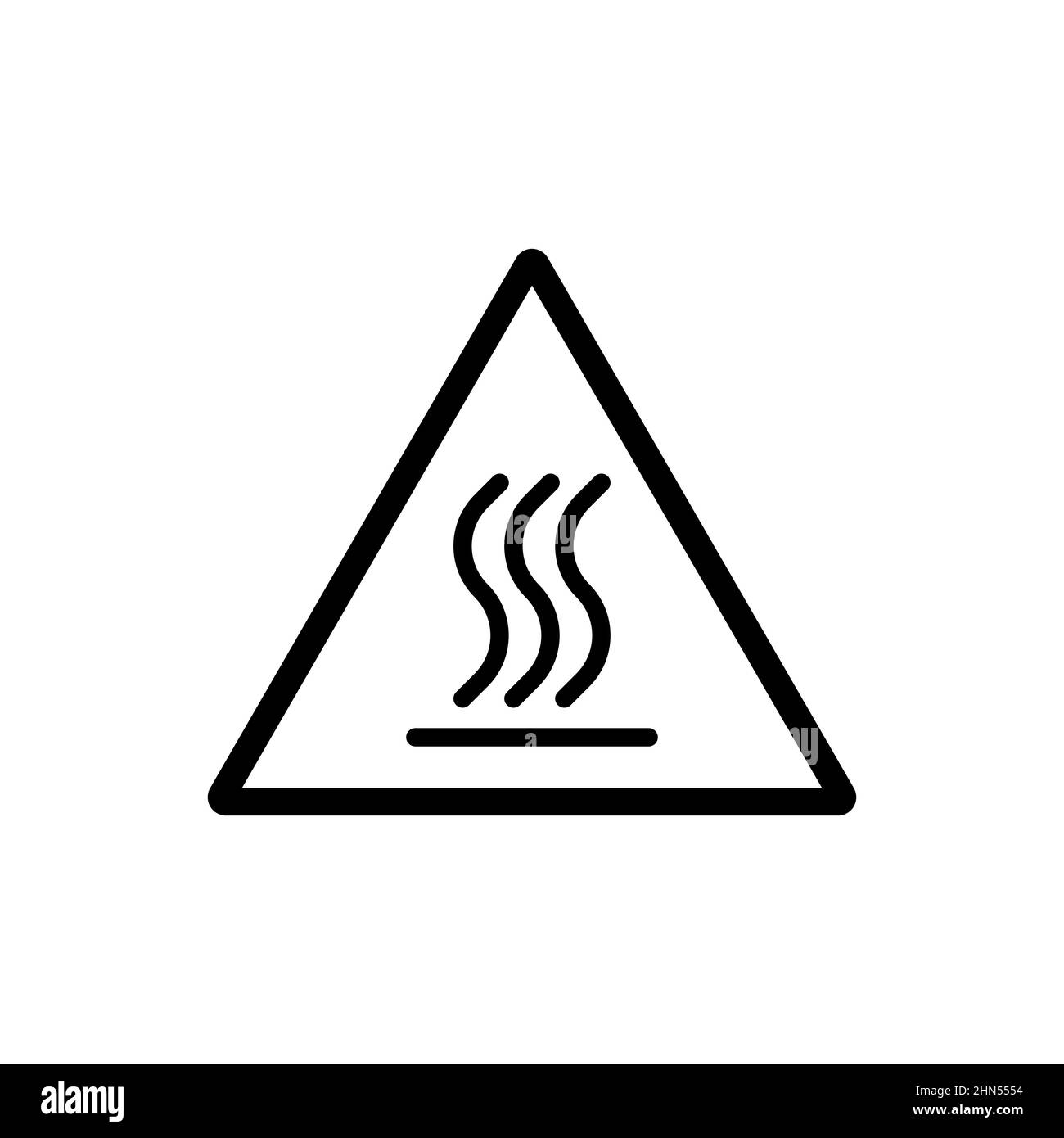 Simbolo di avvertenza isolato su sfondo bianco Illustrazione Vettoriale