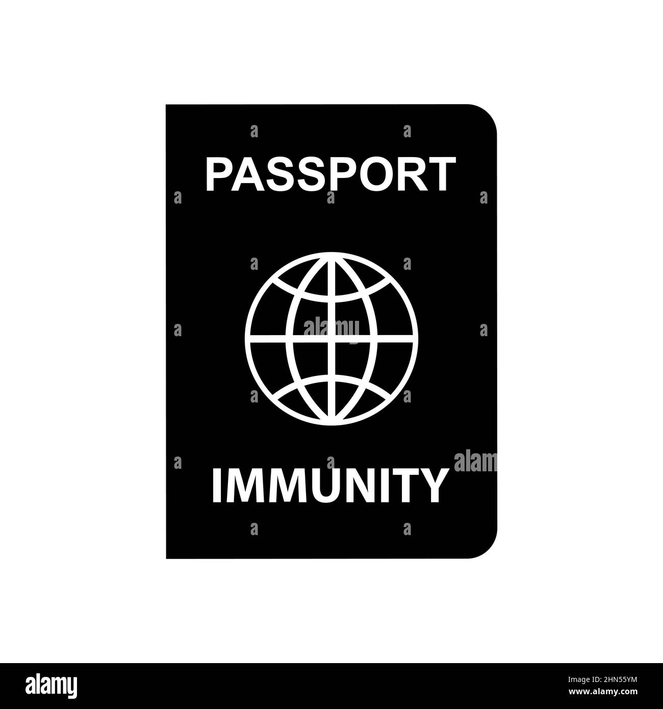 Passaporto immunità icona semplice design Illustrazione Vettoriale