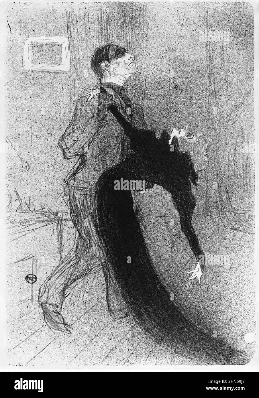 Il fainting Fit (1894). Antico disegno vintage di Henri Toulouse-Lautrec. Foto Stock