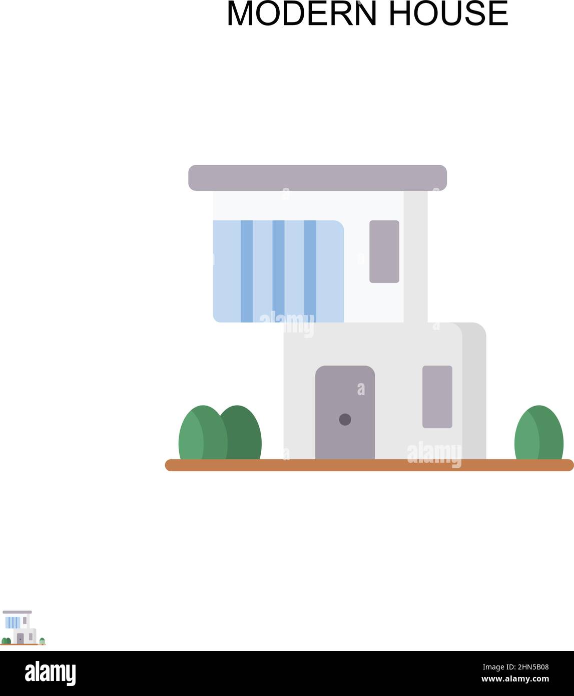 Casa moderna semplice icona vettoriale. Modello di disegno del simbolo di illustrazione per l'elemento dell'interfaccia utente mobile Web. Illustrazione Vettoriale