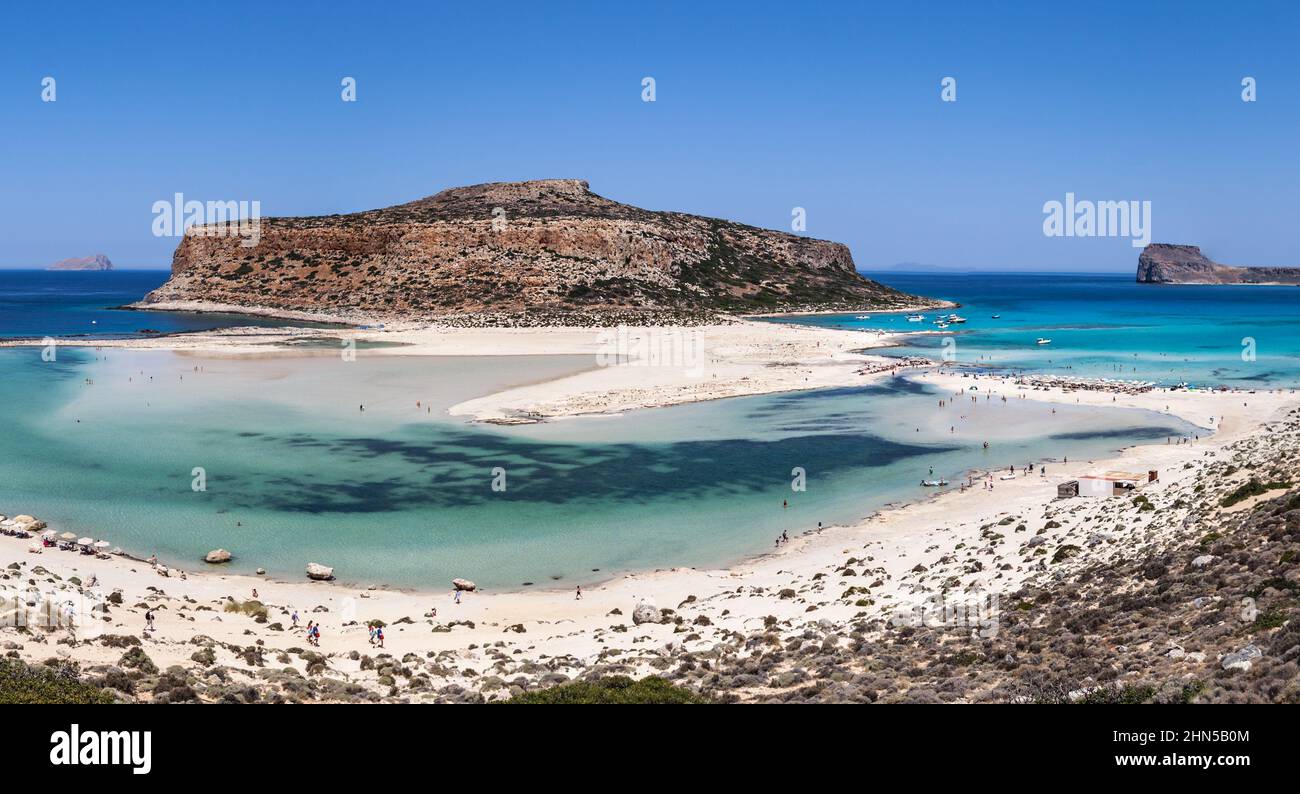 Balos (Grecia) - Vista panoramica della spiaggia di Balos Foto Stock