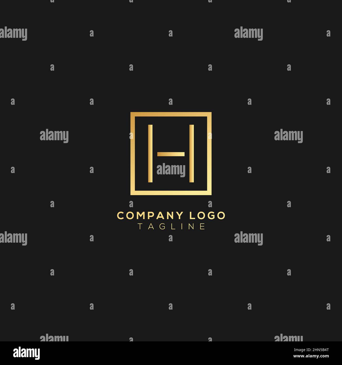Astratto premium lineare lettera H logo icona design moderno stile minimalista illustrazione. Illustrazione Vettoriale