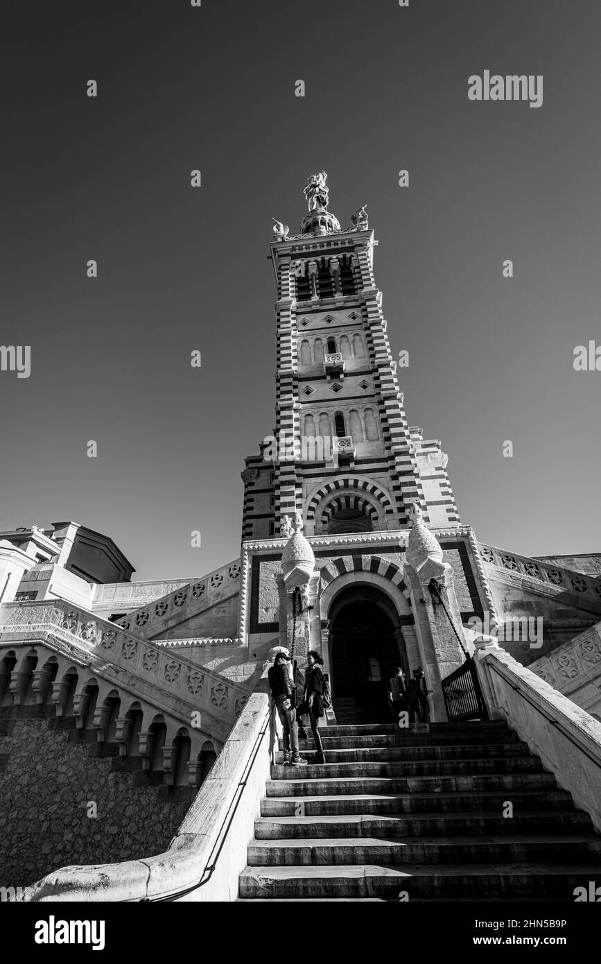 Notre Dame de la garde Marsiglia Francia Foto Stock