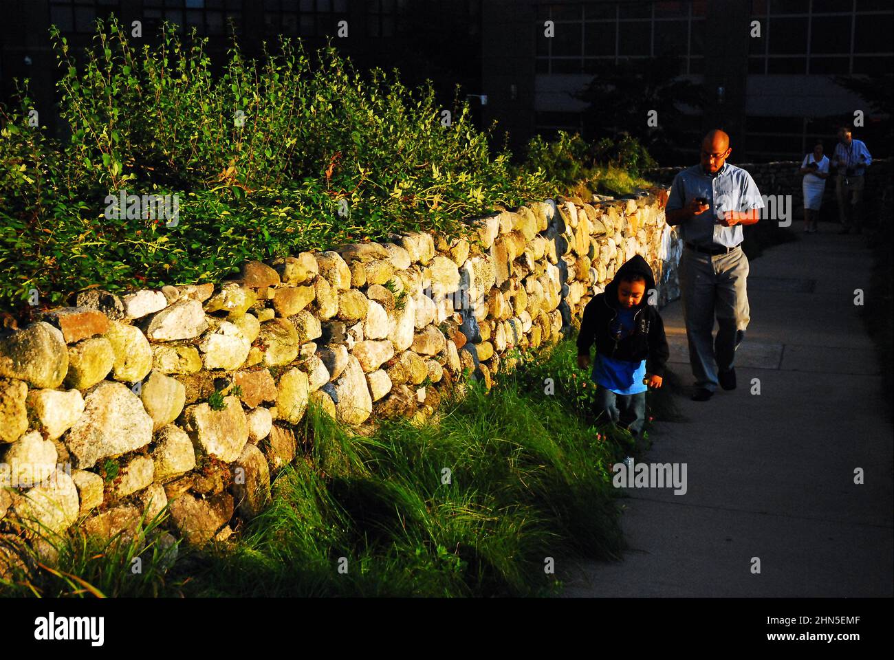 Irish Hunger Memorial, New York City Foto Stock