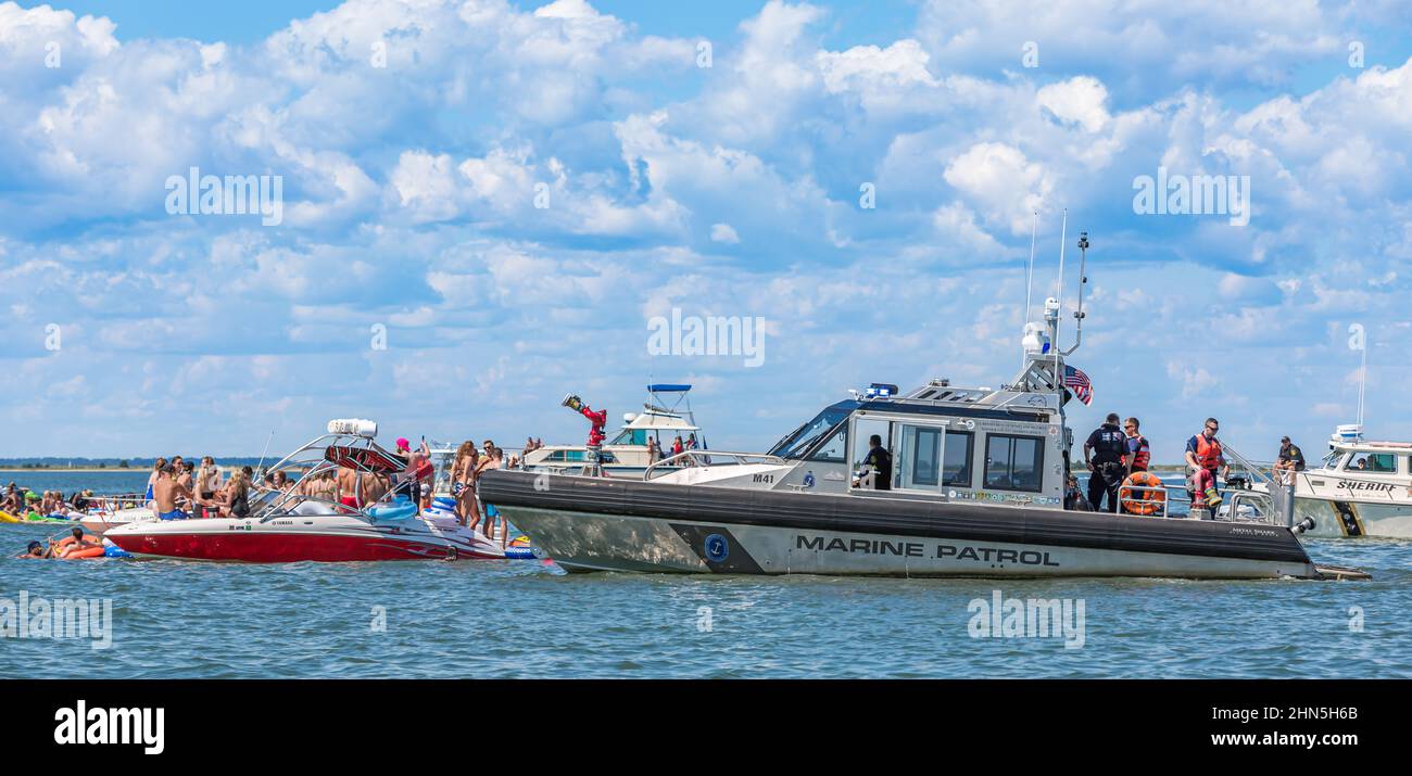 Sag Harbor Boat Party Foto Stock