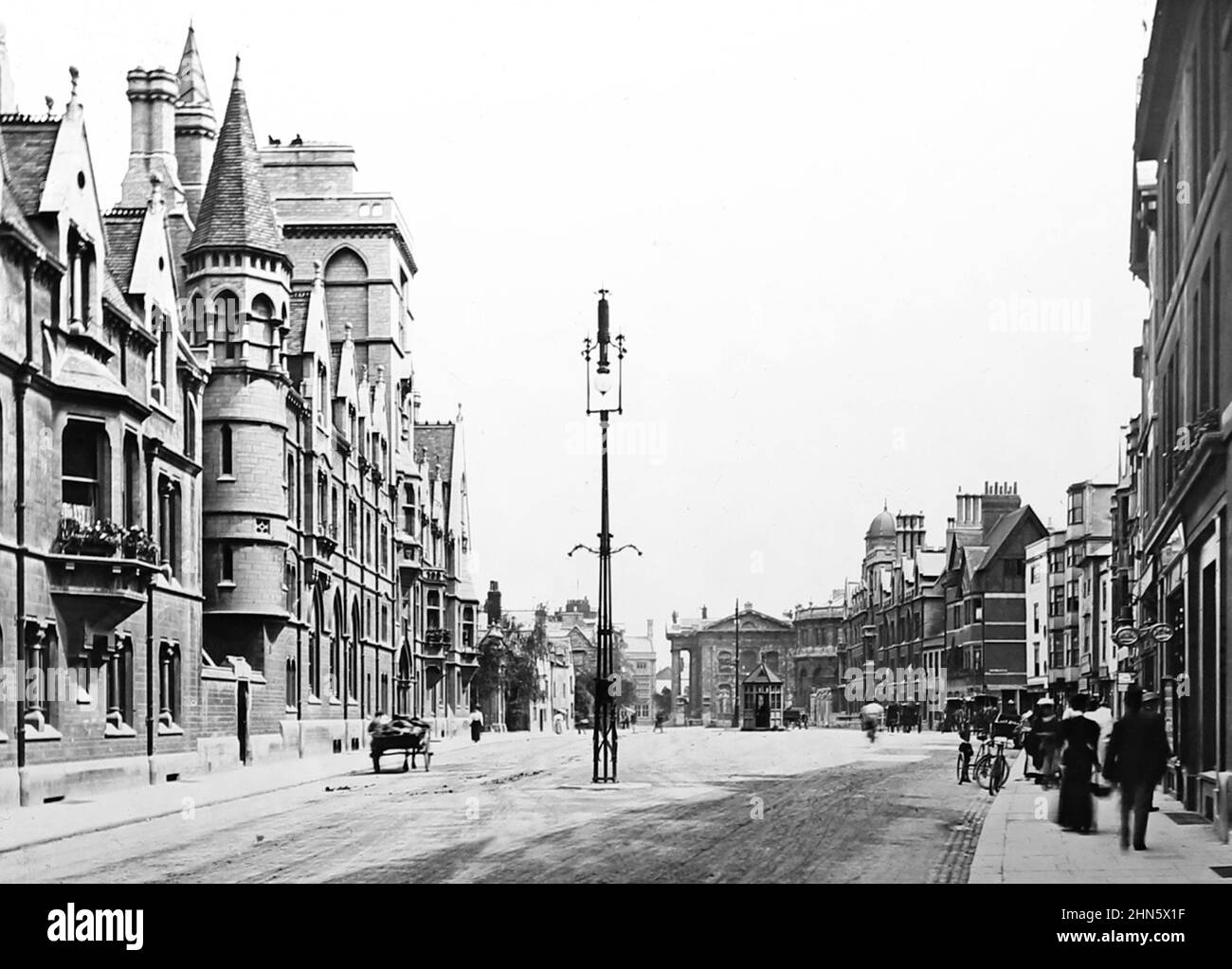 Broad Street, Oxford, periodo vittoriano Foto Stock