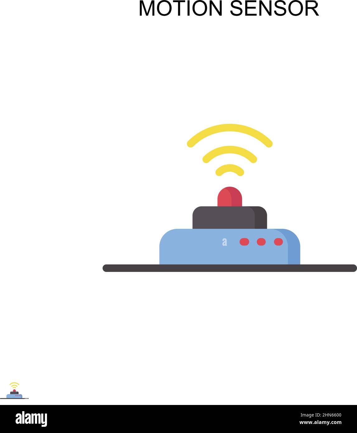 Icona vettore semplice del sensore di movimento. Modello di disegno del simbolo di illustrazione per l'elemento dell'interfaccia utente mobile Web. Illustrazione Vettoriale