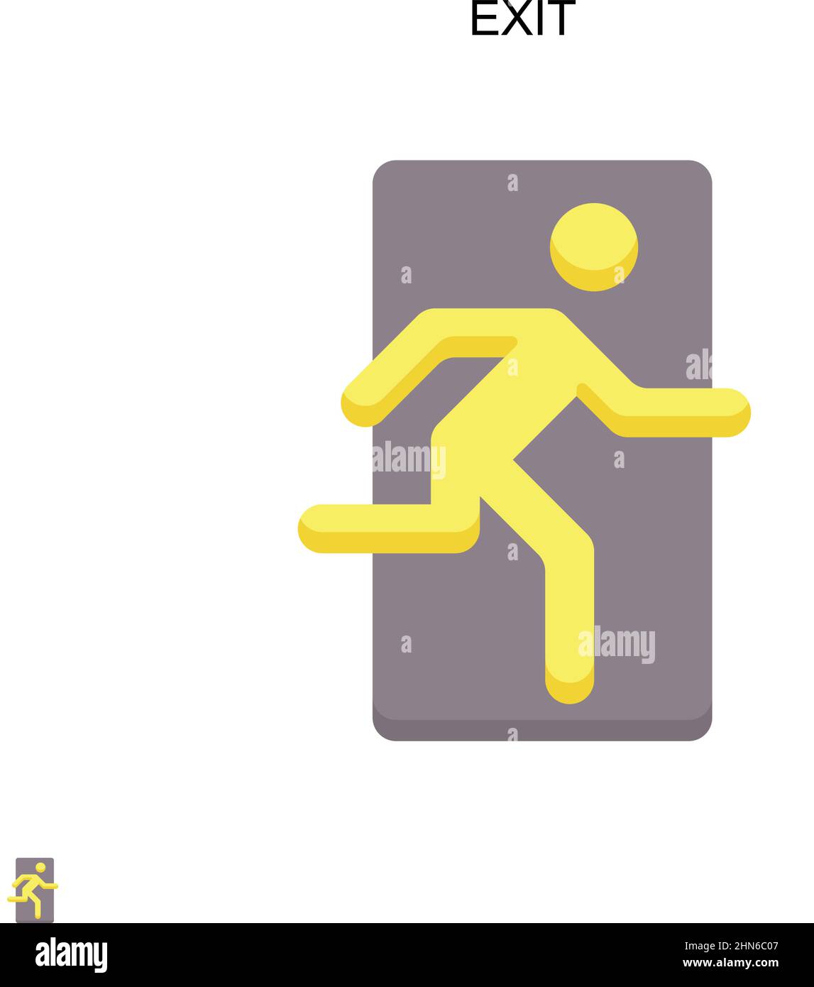Icona Esci da vettore semplice. Modello di disegno del simbolo di illustrazione per l'elemento dell'interfaccia utente mobile Web. Illustrazione Vettoriale