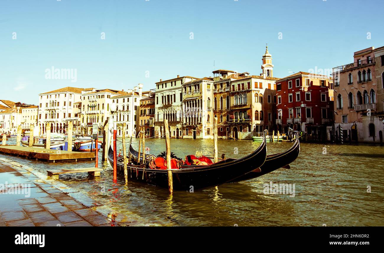 Venezia nel quartiere Dorsoduro e San Marco Foto Stock