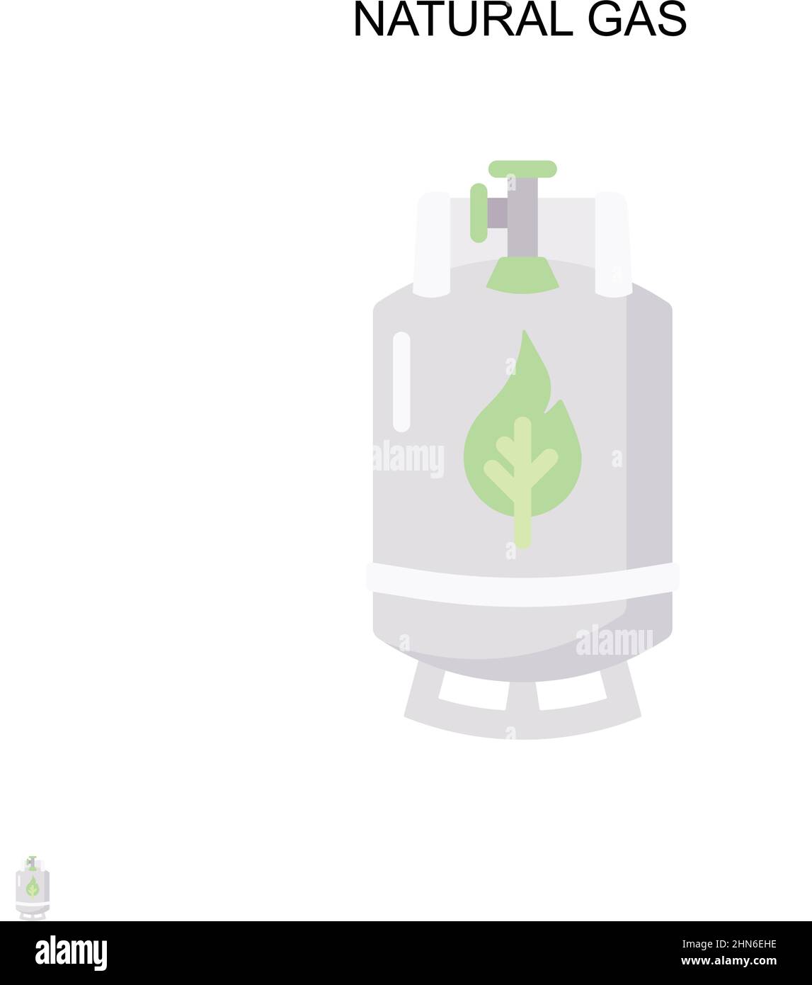 Icona del vettore semplice del gas naturale. Modello di disegno del simbolo di illustrazione per l'elemento dell'interfaccia utente mobile Web. Illustrazione Vettoriale