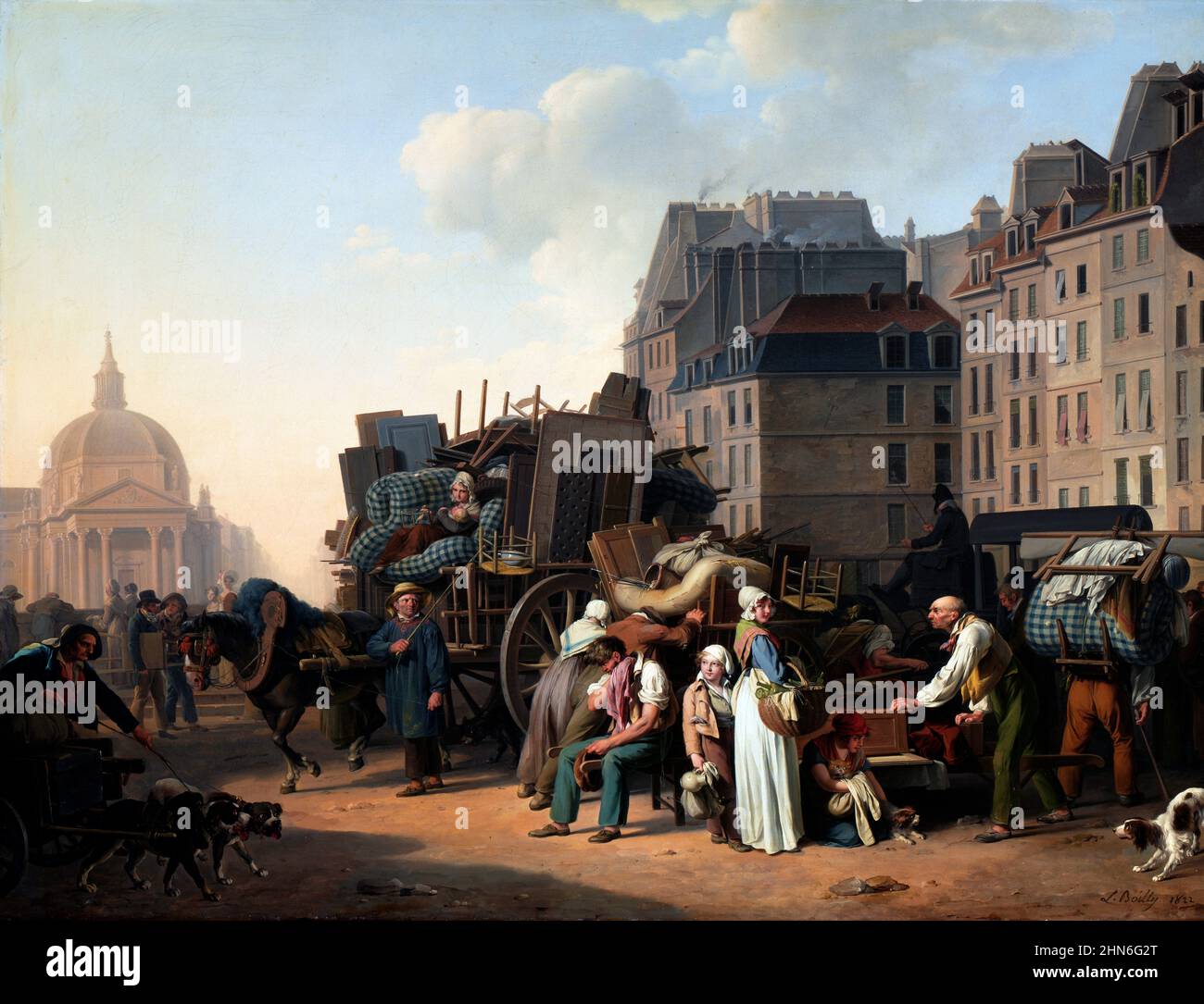 Le Movings dell'artista francese Louis-Léopold Boilly (1761-1845), olio su tela, 1822 Foto Stock