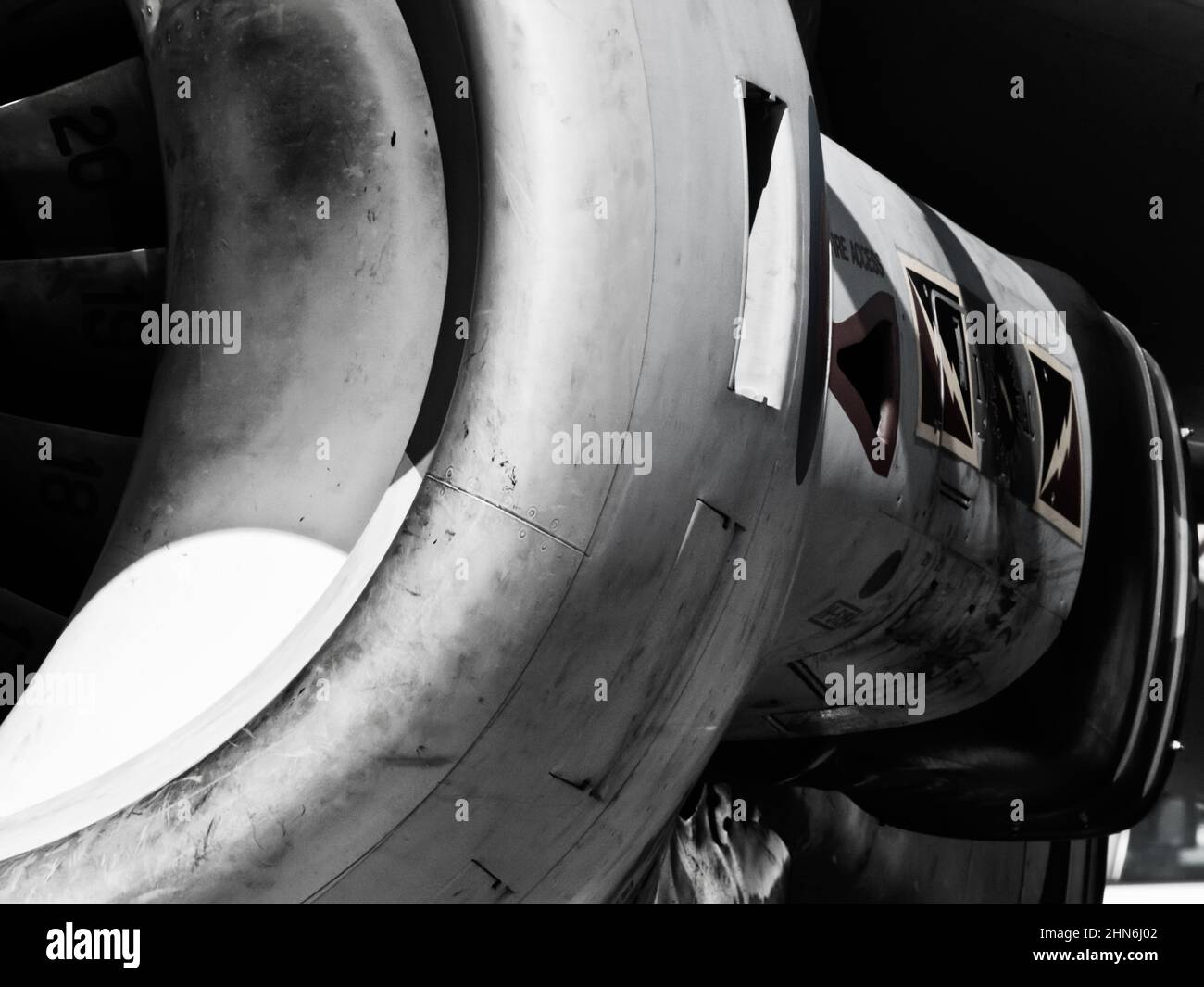 Primo piano con i dettagli di Harrier Jet Foto Stock